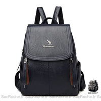 Sac à dos femme en similicuir - modèle Bleu Foncé - Sac Roche ™