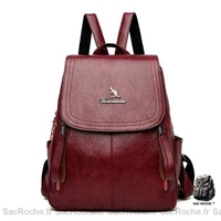 Sac à dos femme en similicuir - modèle Rouge - Sac Roche ™