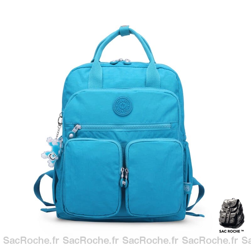 Sac À Dos Femme En Tissu Petit Bleu Ciel / 38X11X30Cm Petit Dos Femme
