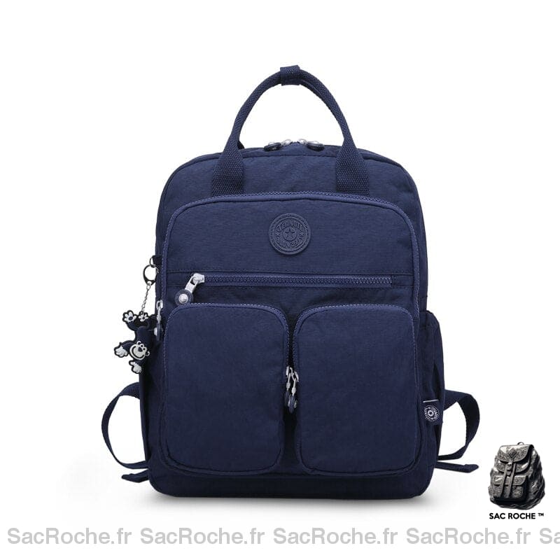 Sac À Dos Femme En Tissu Petit Bleu Sombre / 38X11X30Cm Petit Dos Femme