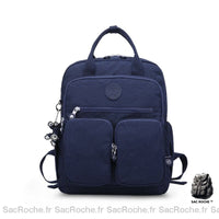 Sac à dos femme en tissu petit - modèle Bleu sombre / 38x11x30CM - Sac Roche ™