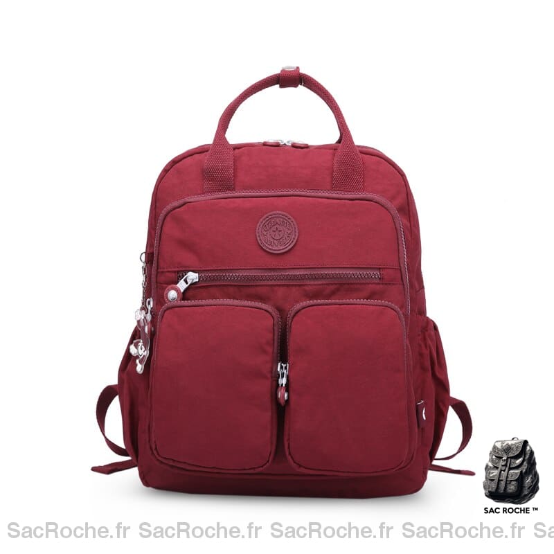 Sac À Dos Femme En Tissu Petit Bordeaux / 38X11X30Cm Petit Dos Femme