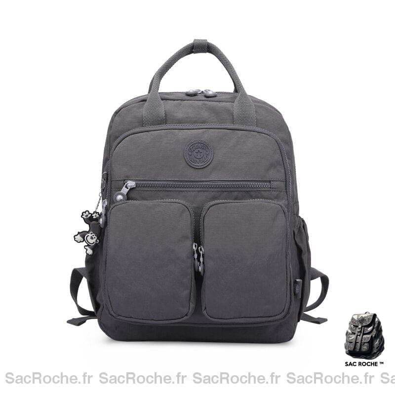 Sac À Dos Femme En Tissu Petit Gris / 38X11X30Cm Petit Dos Femme