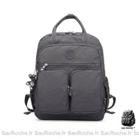 Sac à dos femme en tissu petit - modèle Gris / 38x11x30CM - Sac Roche ™