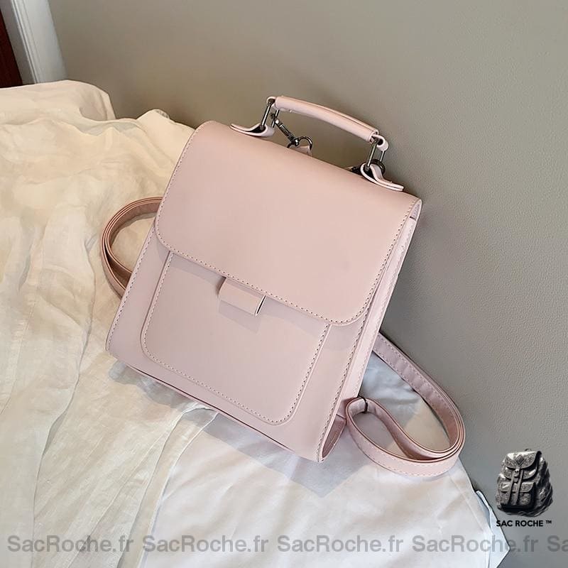 Sac à dos femme petit format lignes épurées - Rose - Sac à main PoštaZdarma.cz