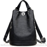 Sac à dos femme épuré simili cuir - modèle Noir - Sac Roche ™