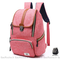 Sac à Dos Femme Grande Capacité Multifonctions - modèle Rose - Sac Roche ™
