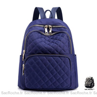 Sac à Dos Femme Hydrofuge - Grande Capacité - Matelassé - modèle Bleu - Sac Roche ™
