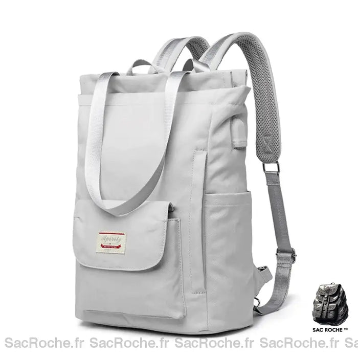 Sac À Dos Femme Léger Ordinateur Gris Sac