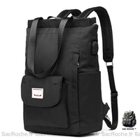 Sac à dos femme léger ordinateur - modèle Noir - Sac Roche ™