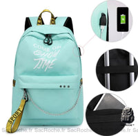 Sac à dos femme lumineux motif - modèle Bleu - Sac Roche ™