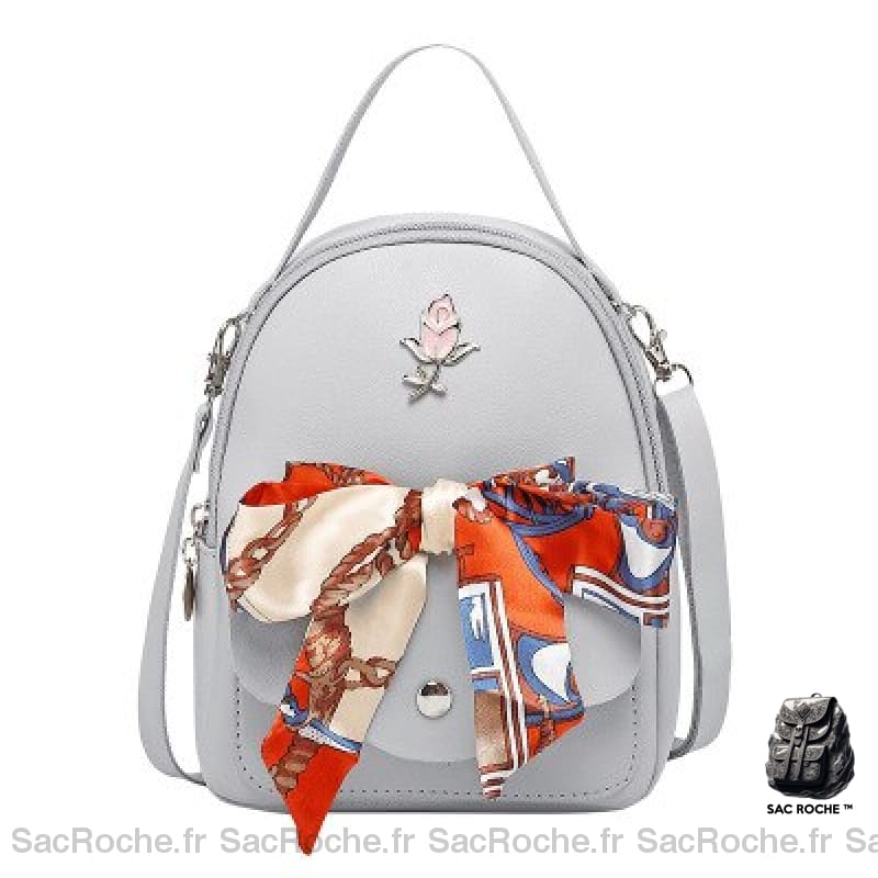 Sac À Dos Femme Luxe Mini Gris Petit Dos Femme