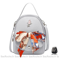 Sac à dos femme luxe mini - modèle Gris - Sac Roche ™