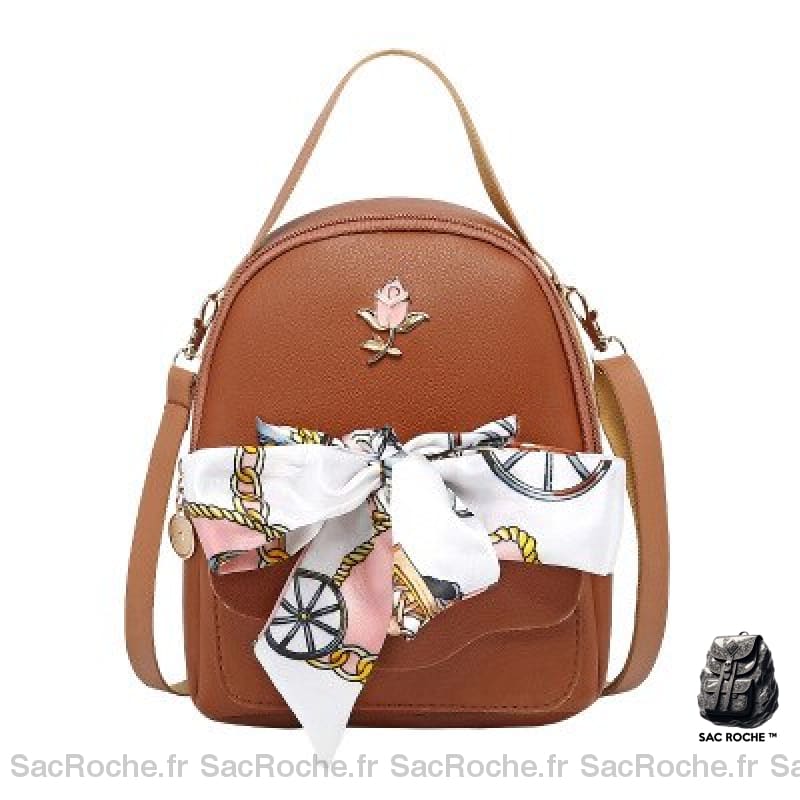 Sac À Dos Femme Luxe Mini Marron Petit Dos Femme