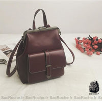 Sac À Dos Femme Marron Vintage Similicuir