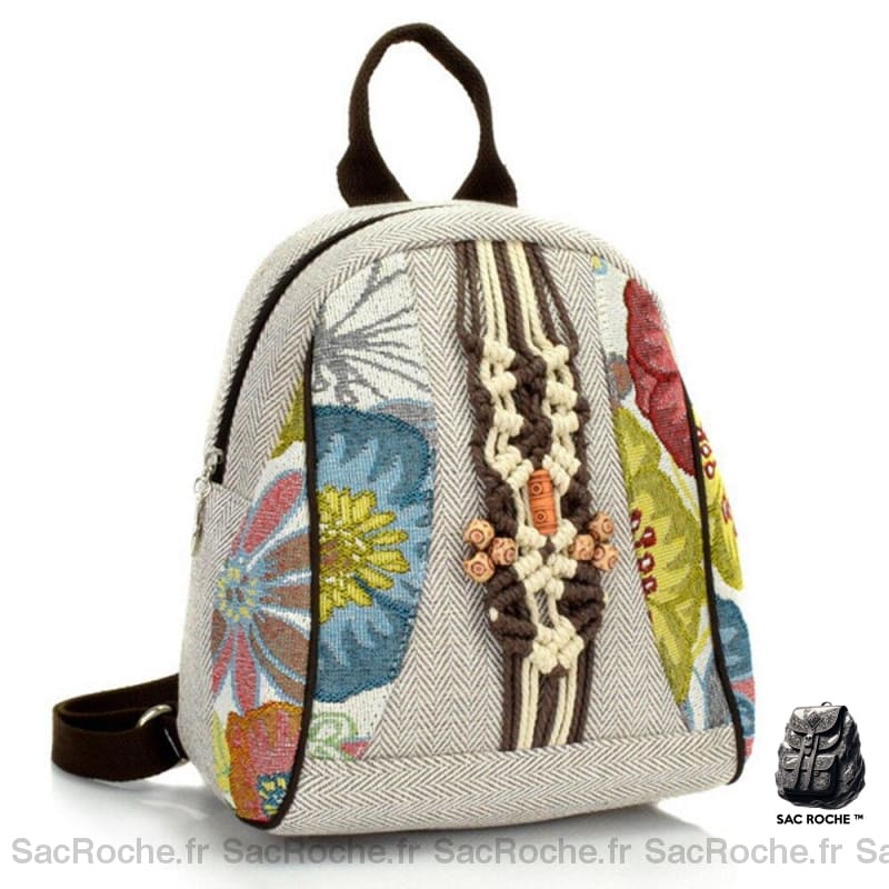 Sac à dos rétro femme motif ethnique - Sac à dos Sac à dos scolaire