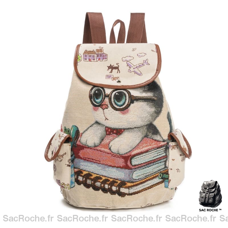 Sac À Dos Femme - Motifs Chat Mignon Rose 3 Sac A Dos Femme