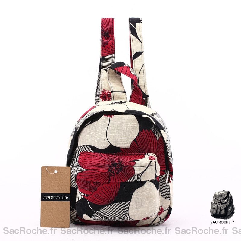 Sac À Dos Femme Motifs Fleurs Boho Coton Sac A Dos Femme