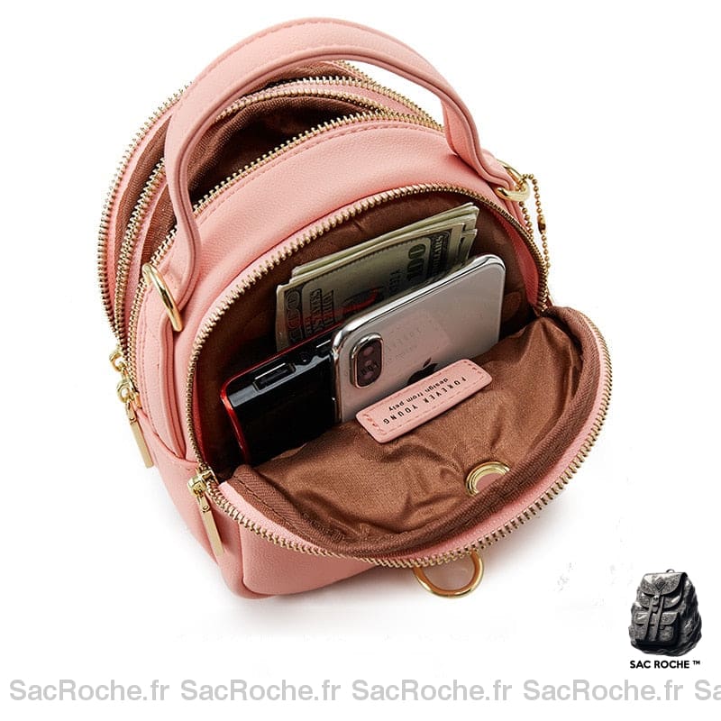 Sac À Dos Femme Multi-Zip Petit