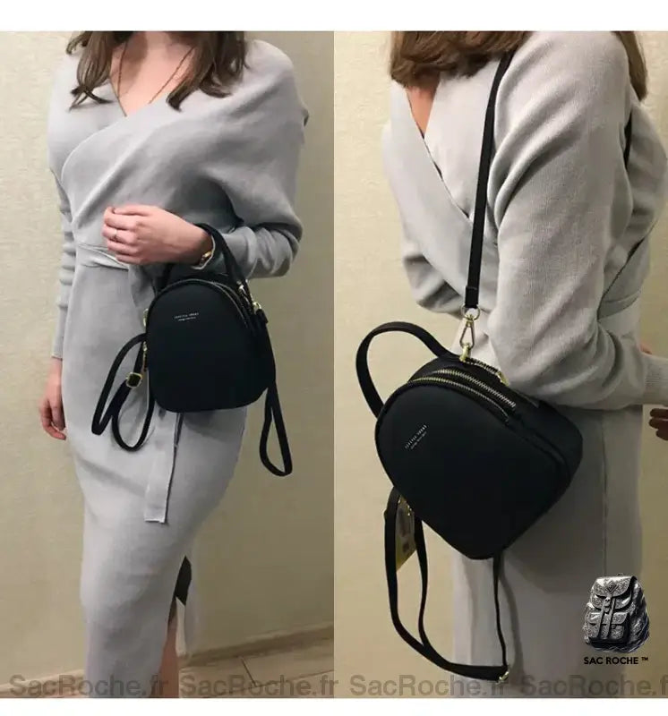 Sac À Dos Femme Multi-Zip Petit