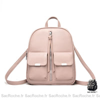 Sac à dos femme multipoches original - simili cuir - modèle Rose - Sac Roche ™