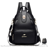 Sac à dos femme noir élégant - Sac Roche ™