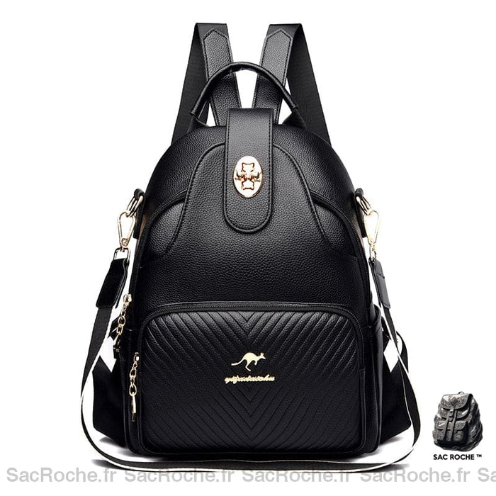 Sac À Dos Femme Noir Élégant