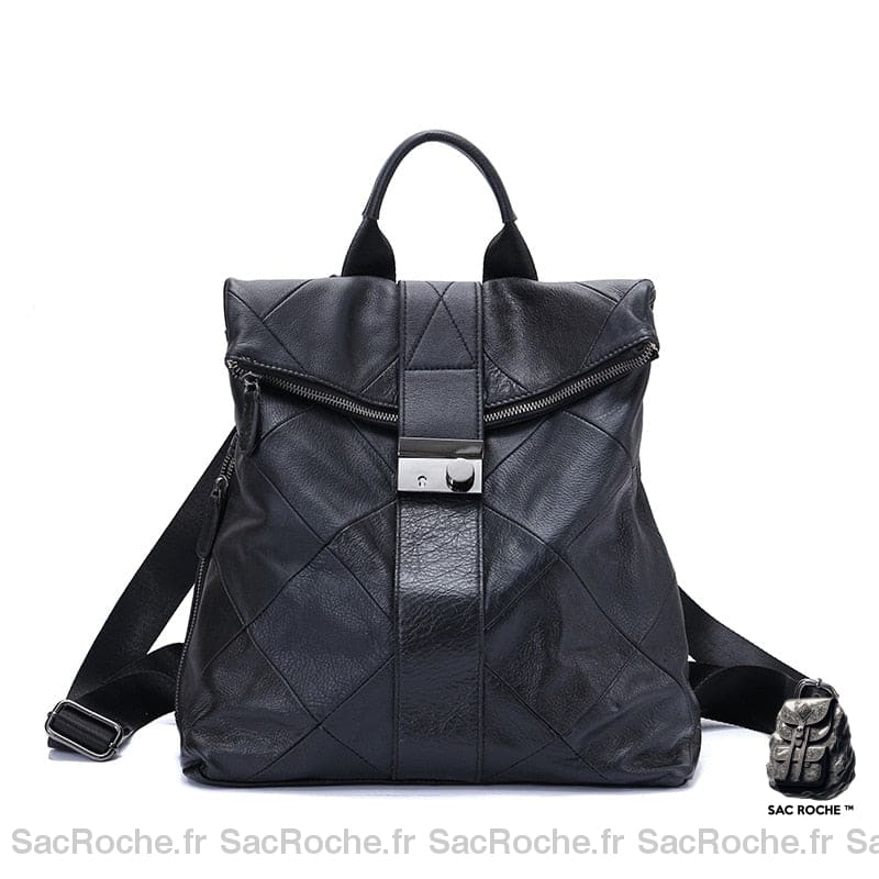 Sac À Dos Femme Noir Simili Cuir