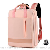 Sac à Dos Femme Ordinateur USB 15 Pouces - modèle Rose - Sac Roche ™
