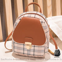 Sac à dos femme pratique et élégant - modèle Marron - Sac Roche ™