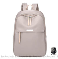 Sac à dos femme préppy en oxford - modèle Gris - Sac Roche ™