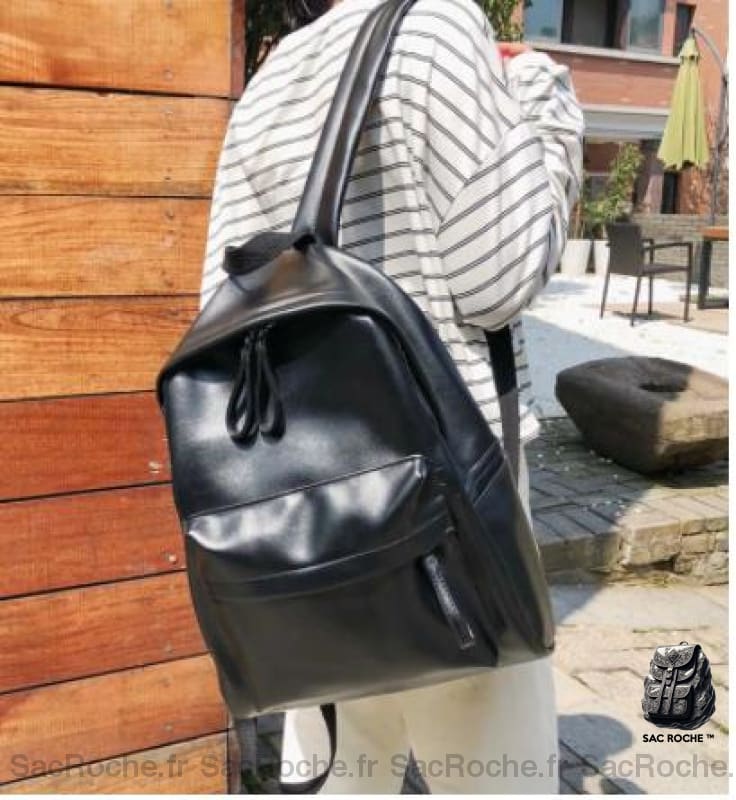 Sac À Dos Femme Preppy Simili Cuir