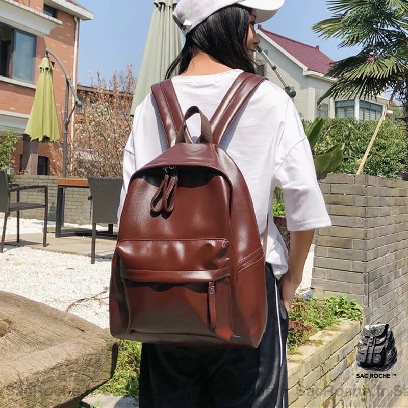 Sac À Dos Femme Preppy Simili Cuir