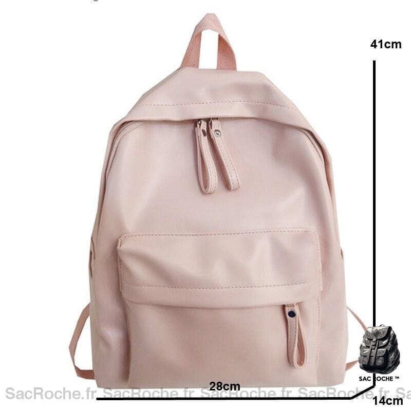 Sac À Dos Femme Preppy Simili Cuir