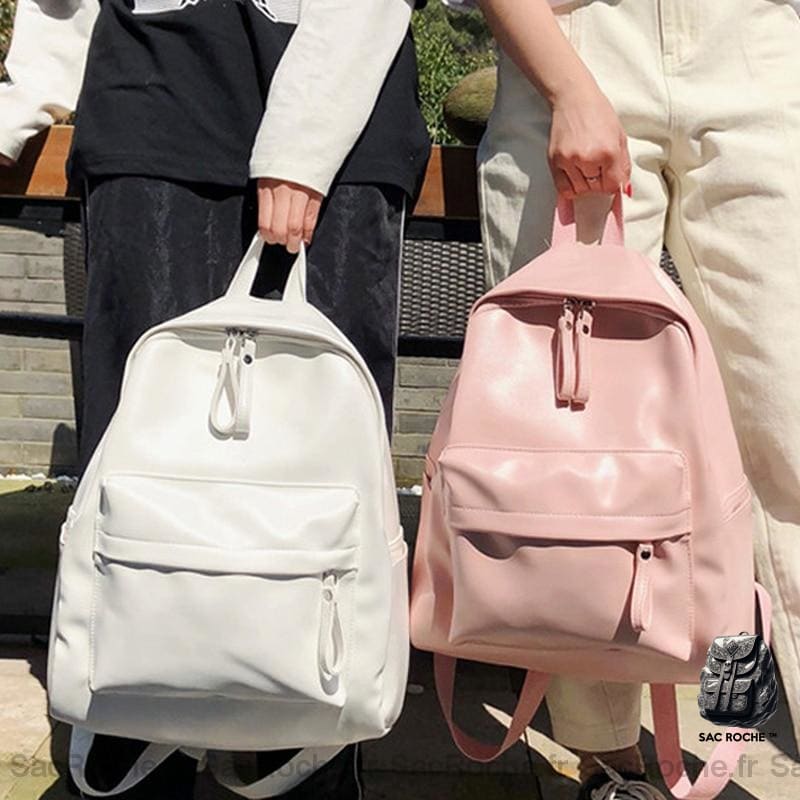 Sac À Dos Femme Preppy Simili Cuir