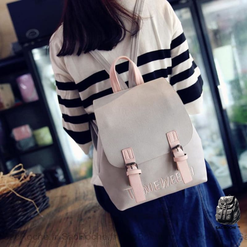 Sac À Dos Femme Pu Couleur Unie