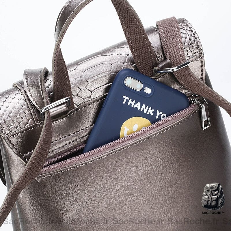 Sac À Dos Femme Python Embossé