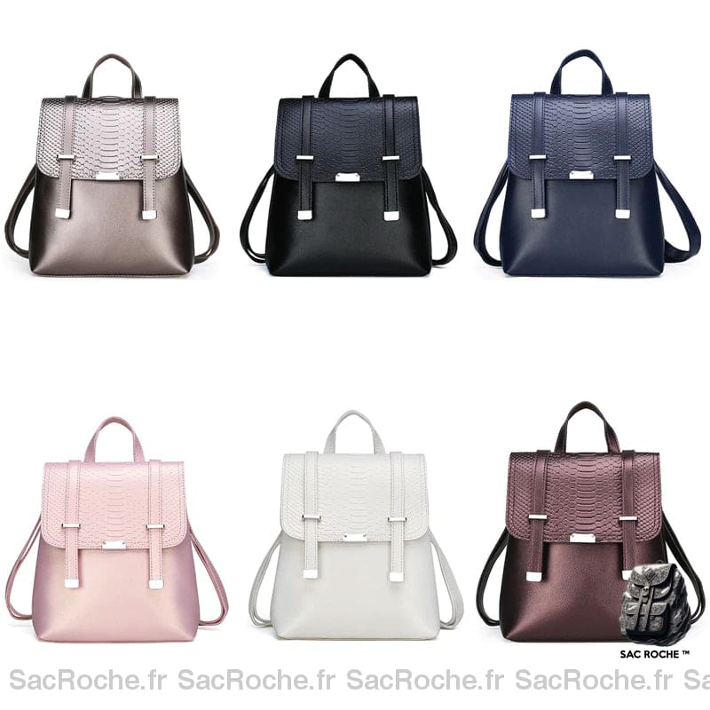 Sac À Dos Femme Python Embossé