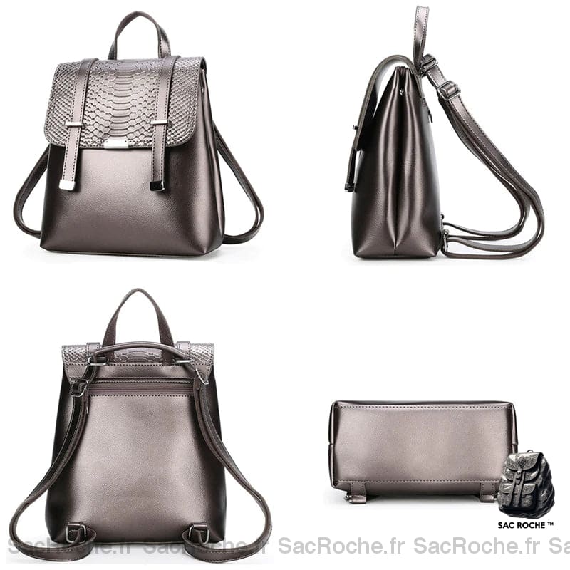 Sac À Dos Femme Python Embossé