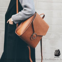 Sac à dos femme rétro - modèle Beige - Sac Roche ™