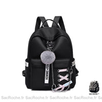 Sac à dos femme rétro - modèle Noir - Sac Roche ™