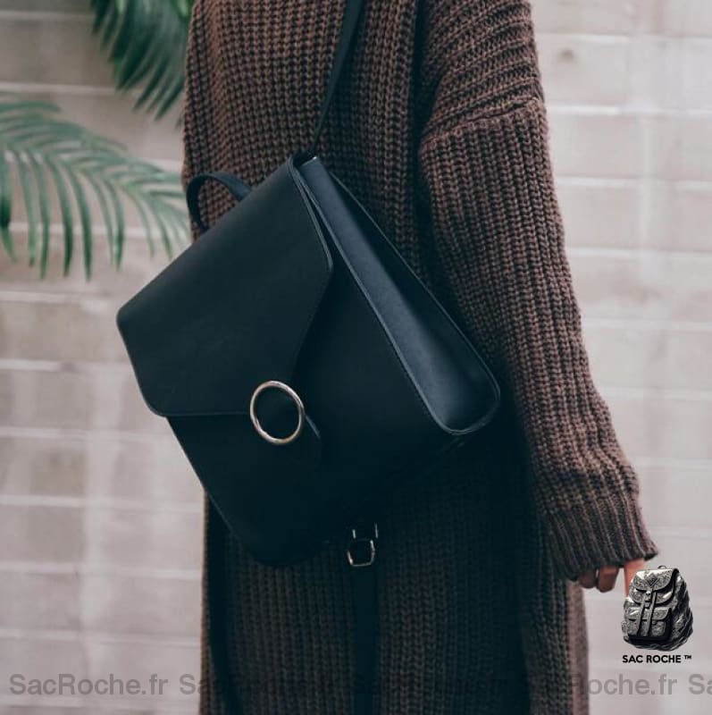 Sac à dos rétro pour femme - Noir - Sac à dos Sac