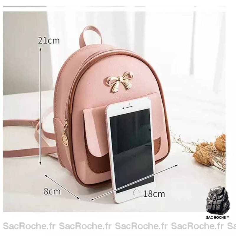 Sac À Dos Femme Rose Marron Multifonction