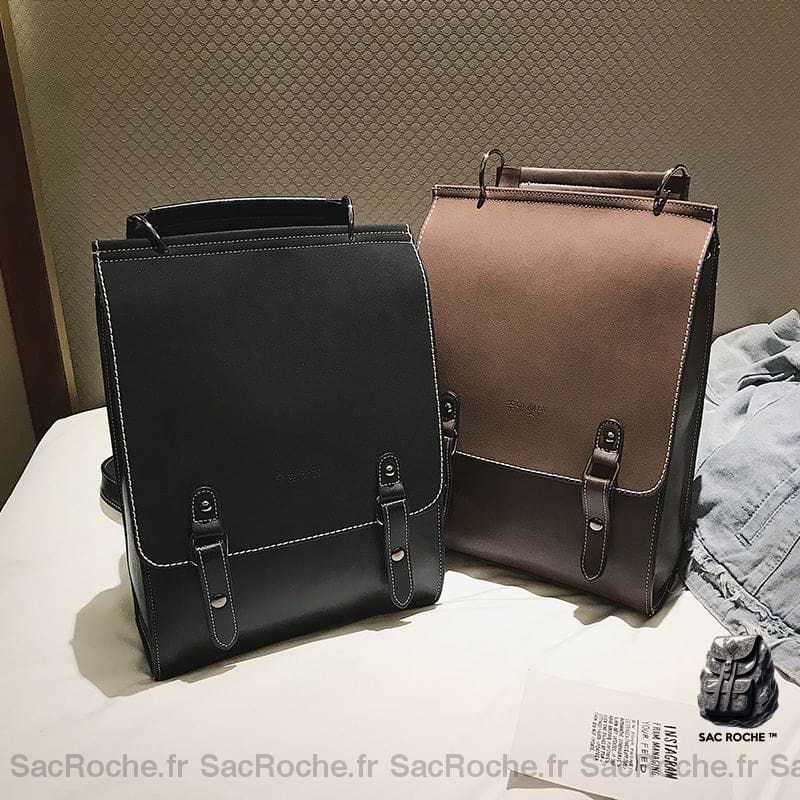 Sac À Dos Femme Simili Cuir 2 Pièces