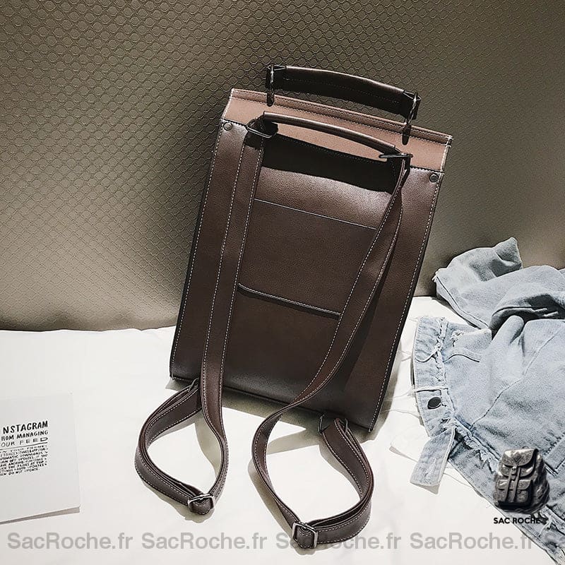 Sac À Dos Femme Simili Cuir 2 Pièces