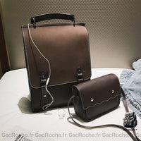 Sac à dos femme simili cuir 2 pièces - Sac Roche ™