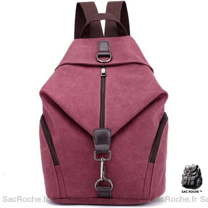 Sac À Dos Femme Tissu - 6 Couleurs Bordeaux Sacs Dos Femme