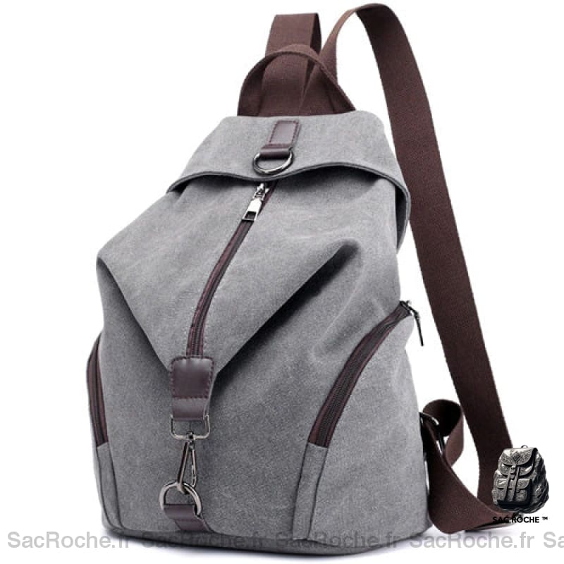 Sac À Dos Femme Tissu - 6 Couleurs Gris Sacs Dos Femme