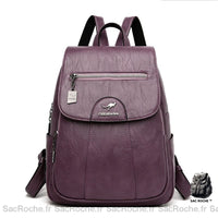 Sac à dos femme urbain cuir - modèle Violet - Sac Roche ™