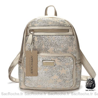 Sac À Dos Femme Urbain Élégant Doré Sac A Dos Femme